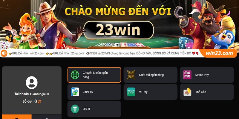 Nạp tiền 23win